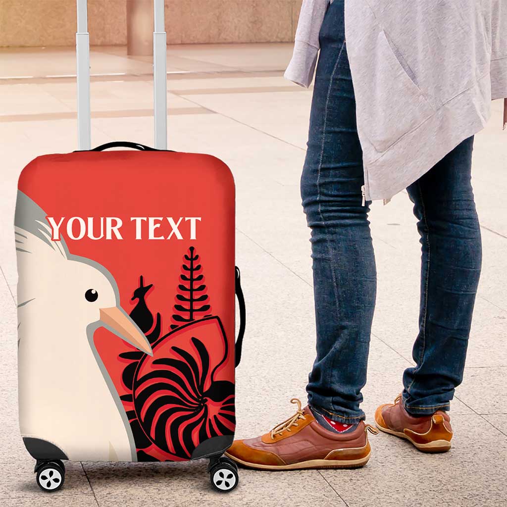Custom Nouvelle-Caledonie Football Luggage Cover Allez Les Cagous Simple Style LT14 Red - Polynesian Pride