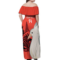 Custom Nouvelle-Caledonie Football Off Shoulder Maxi Dress Allez Les Cagous Simple Style LT14 - Polynesian Pride