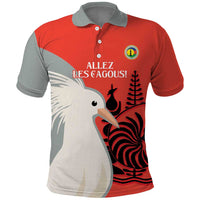 Custom Nouvelle-Caledonie Football Polo Shirt Allez Les Cagous Simple Style LT14 Red - Polynesian Pride