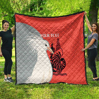 Custom Nouvelle-Caledonie Football Quilt Allez Les Cagous Simple Style LT14 - Polynesian Pride