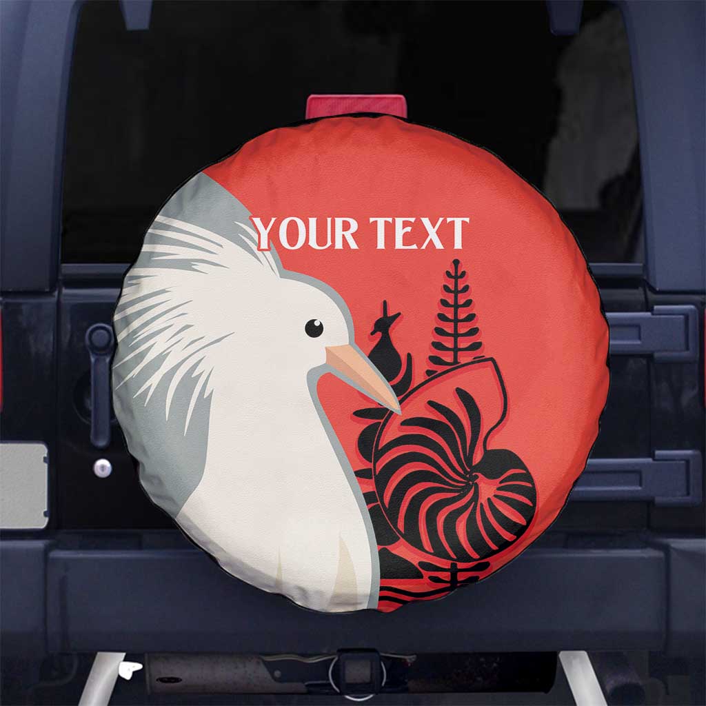 Custom Nouvelle-Caledonie Football Spare Tire Cover Allez Les Cagous Simple Style LT14 No hole Red - Polynesian Pride