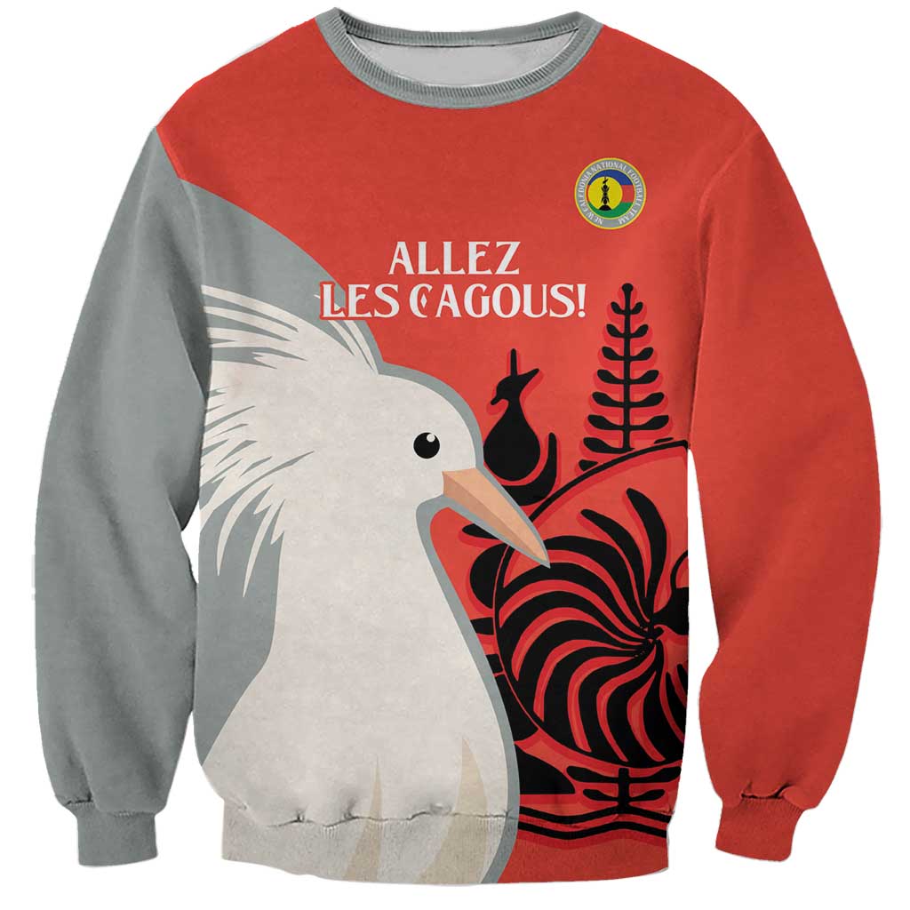 Custom Nouvelle-Caledonie Football Sweatshirt Allez Les Cagous Simple Style LT14 Unisex Red - Polynesian Pride