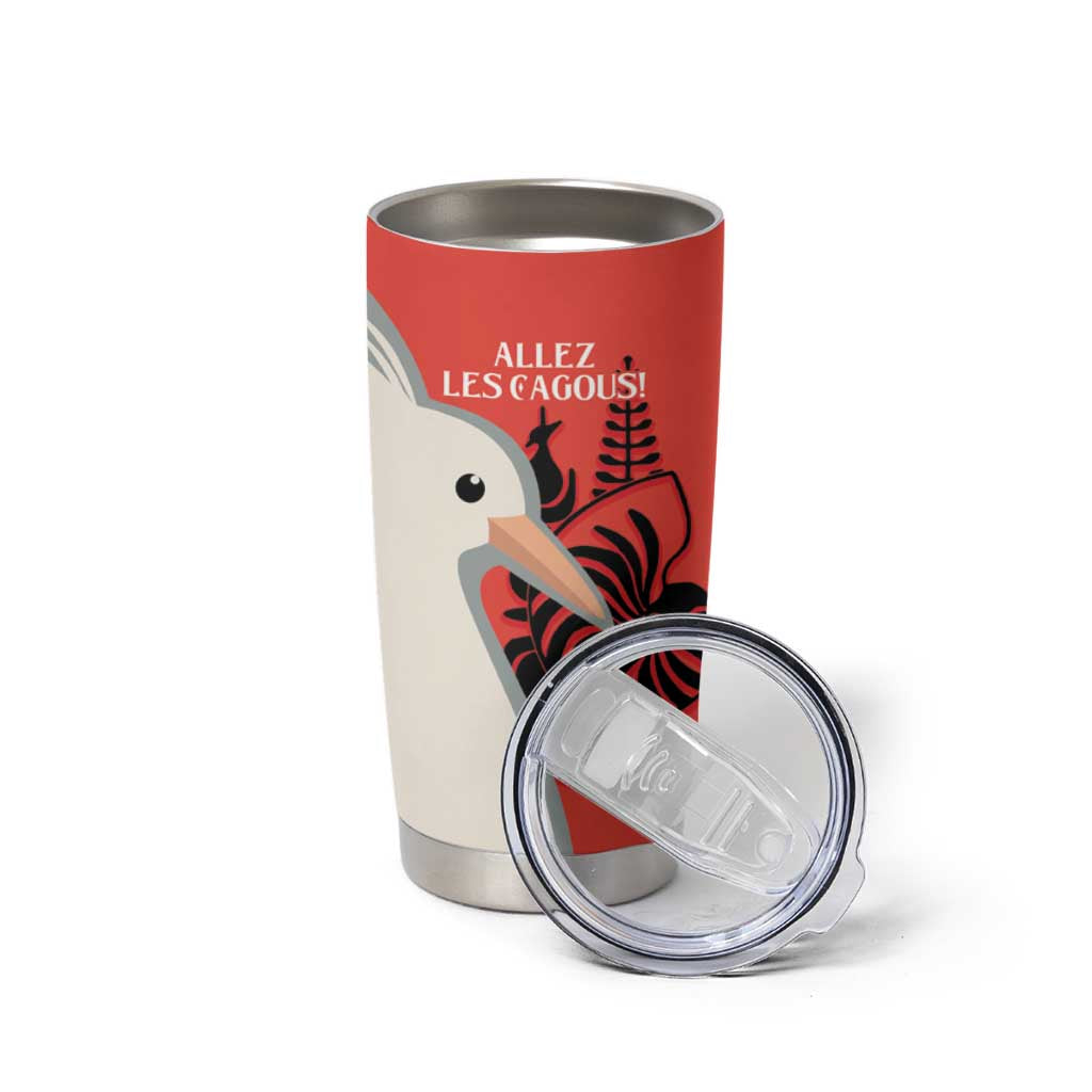 Custom Nouvelle-Caledonie Football Tumbler Cup Allez Les Cagous Simple Style LT14 - Polynesian Pride