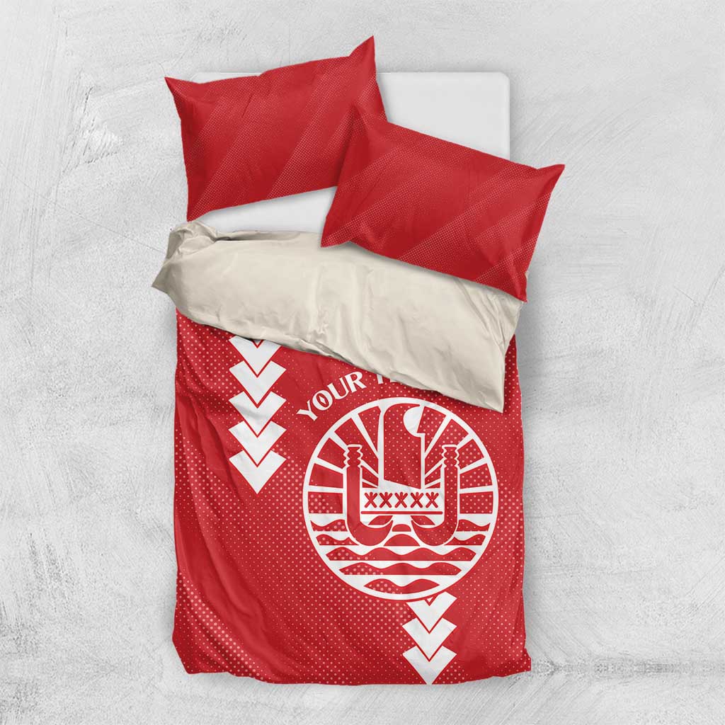 Custom Tahiti Football Bedding Set Go Toa Aito LT14 US Twin 172cm x 218cm Red - Polynesian Pride