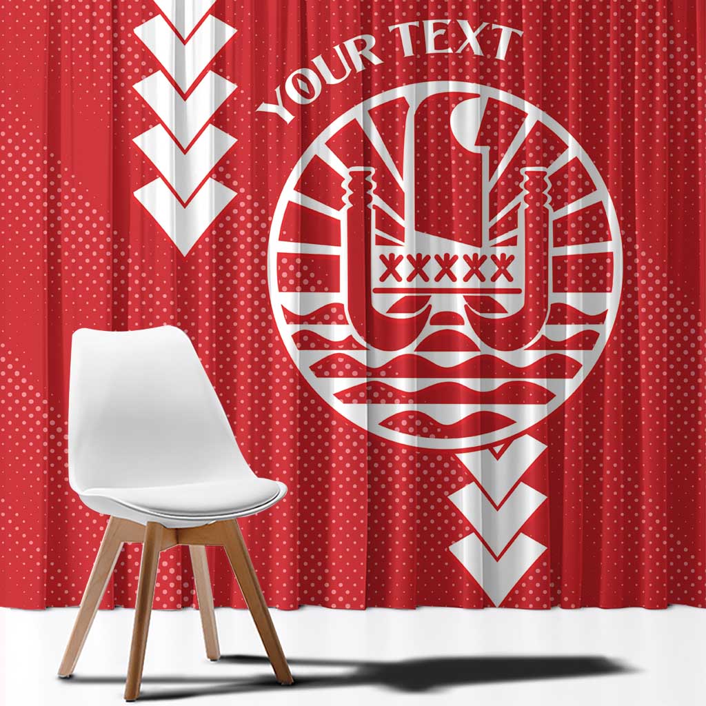 Custom Tahiti Football Window Curtain Go Toa Aito LT14 - Polynesian Pride