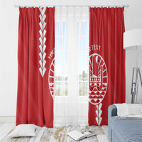 Custom Tahiti Football Window Curtain Go Toa Aito LT14 - Polynesian Pride