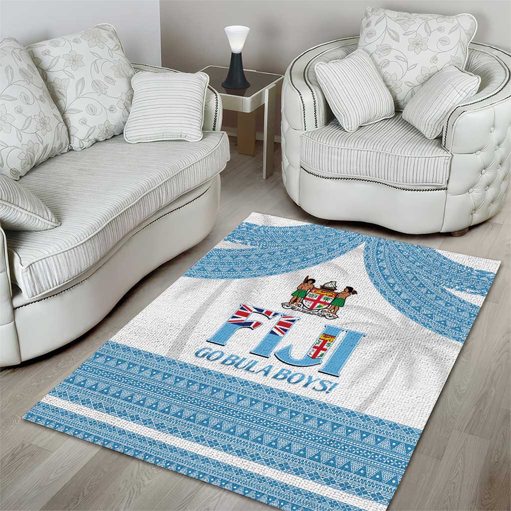Fiji Tapa Football Area Rug Go Bula Boy! LT14 - Polynesian Pride