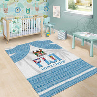 Fiji Tapa Football Area Rug Go Bula Boy! LT14 - Polynesian Pride