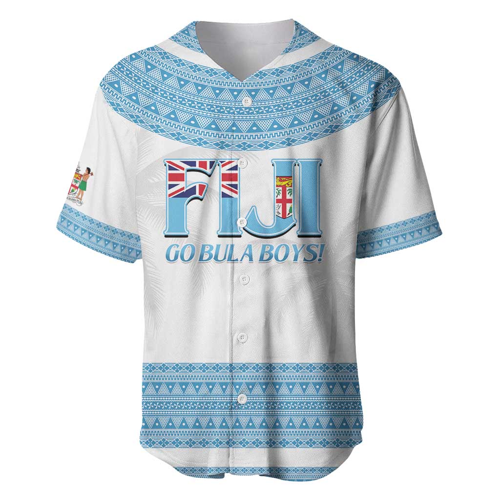 Custom Fiji Tapa Football Baseball Jersey Go Bula Boy! LT14 White - Polynesian Pride