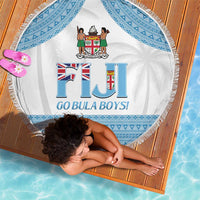 Custom Fiji Tapa Football Beach Blanket Go Bula Boy!