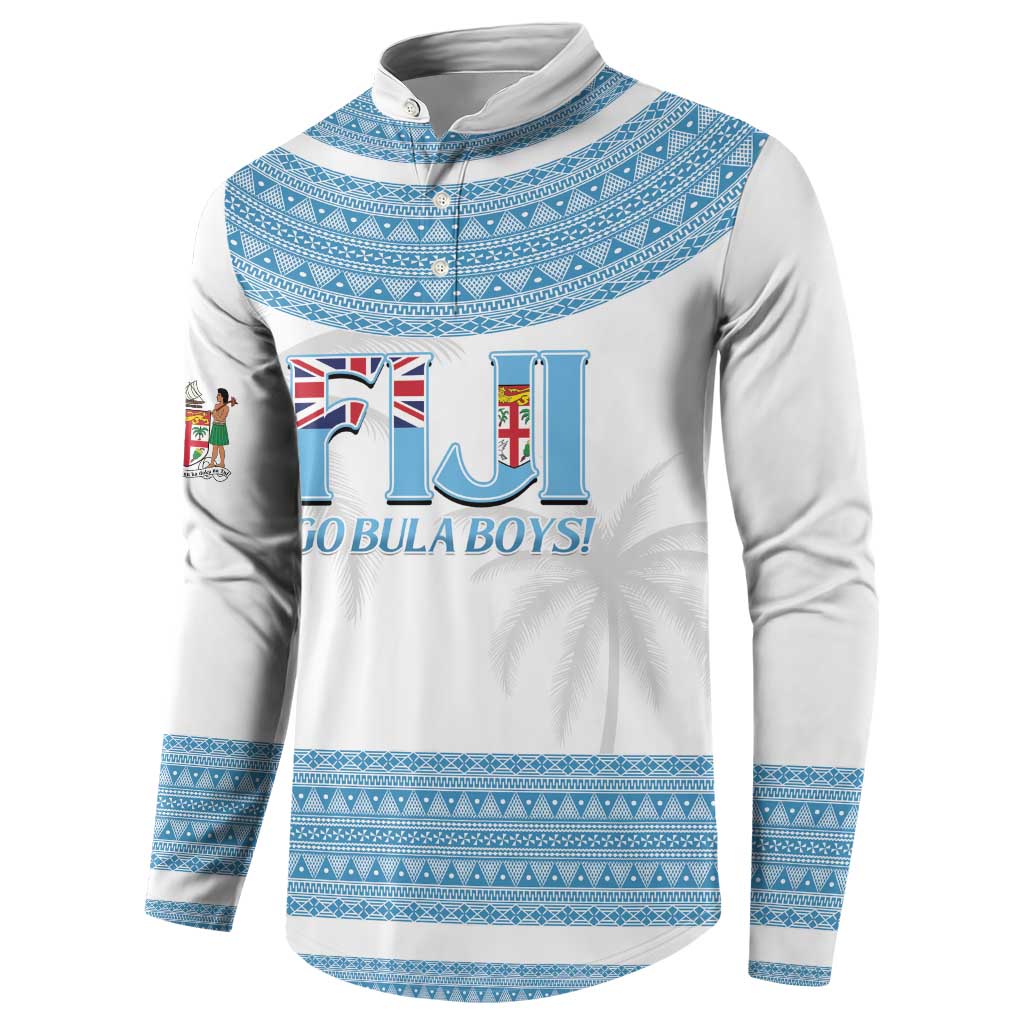 Custom Fiji Tapa Football Button Sweatshirt Go Bula Boy! LT14 - Polynesian Pride
