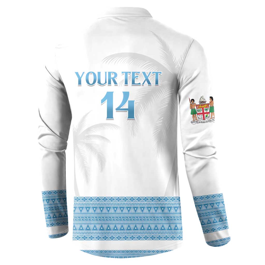 Custom Fiji Tapa Football Button Sweatshirt Go Bula Boy! LT14 - Polynesian Pride