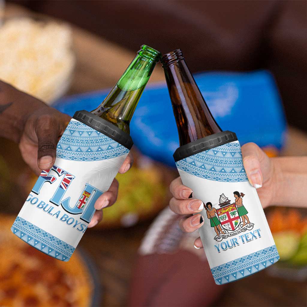 Custom Fiji Tapa Football 4 in 1 Can Cooler Tumbler Go Bula Boy! LT14 - Polynesian Pride