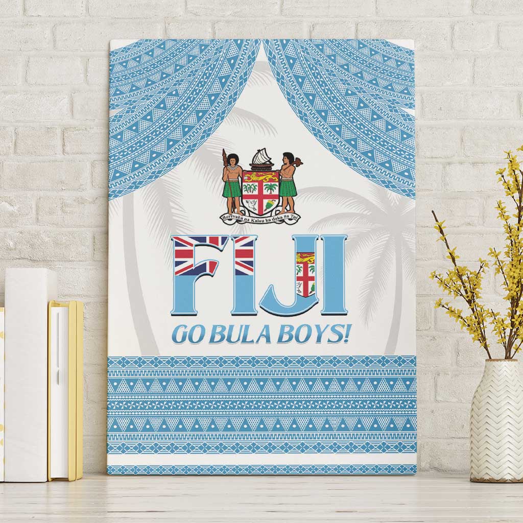 Custom Fiji Tapa Football Canvas Wall Art Go Bula Boy!