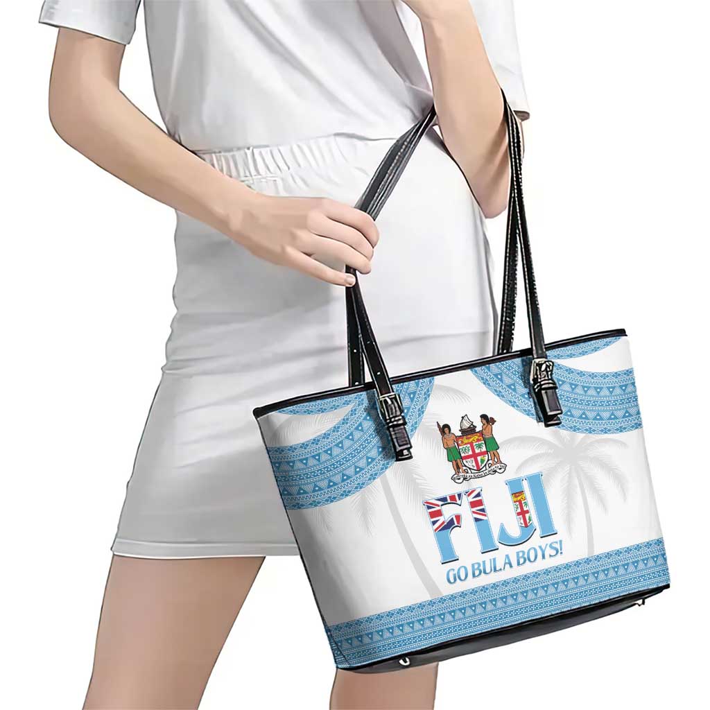 Custom Fiji Tapa Football Leather Tote Bag Go Bula Boy!