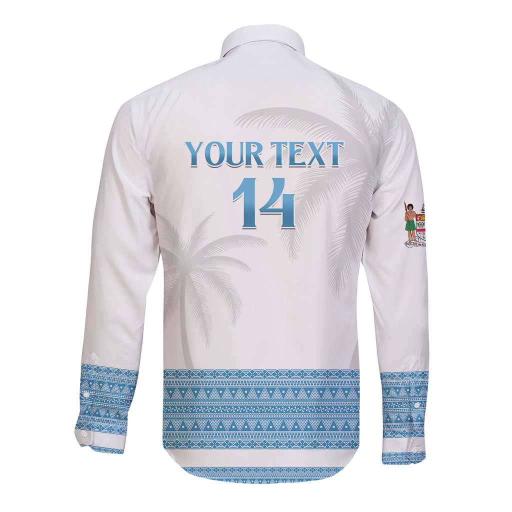 Custom Fiji Tapa Football Long Sleeve Button Shirt Go Bula Boy!
