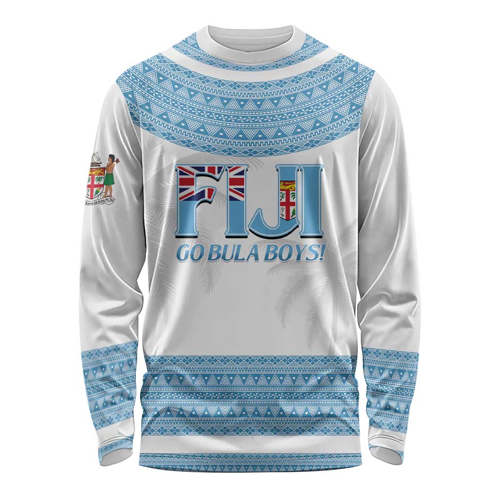 Custom Fiji Tapa Football Long Sleeve Shirt Go Bula Boy!