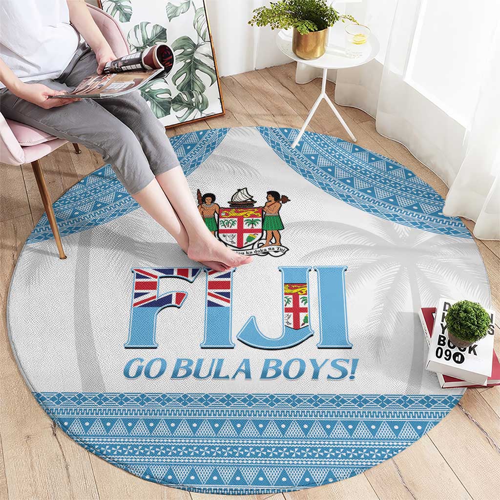 Fiji Tapa Football Round Carpet Go Bula Boy! LT14 - Polynesian Pride