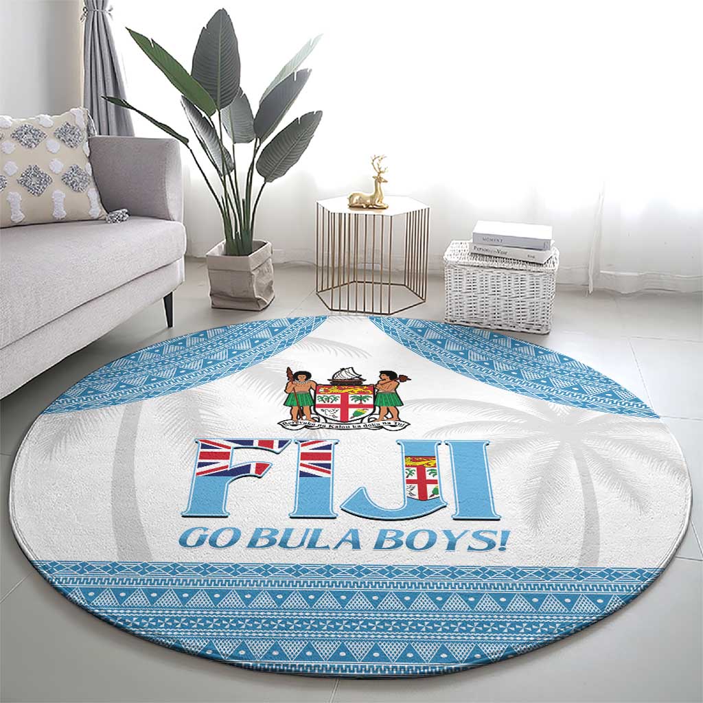 Fiji Tapa Football Round Carpet Go Bula Boy! LT14 - Polynesian Pride