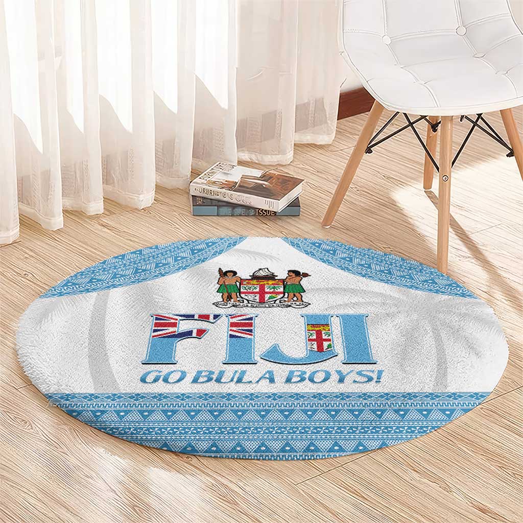 Fiji Tapa Football Round Carpet Go Bula Boy! LT14 - Polynesian Pride