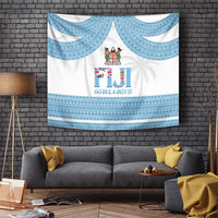 Fiji Tapa Football Tapestry Go Bula Boy! LT14 White - Polynesian Pride