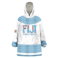 Custom Fiji Tapa Football Wearable Blanket Hoodie Go Bula Boy!