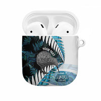 New Zealand Silver Fern Curling Personalised AirPods Case Aotearoa Kiwi Ponga Paua Shell Version - Polynesian Pride
