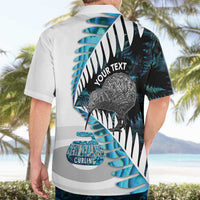 New Zealand Silver Fern Curling Personalised Hawaiian Shirt Aotearoa Kiwi Ponga Paua Shell Version - Polynesian Pride
