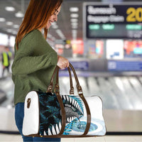 New Zealand Silver Fern Curling Personalised Travel Bag Aotearoa Kiwi Ponga Paua Shell Version - Polynesian Pride