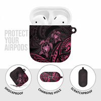 Pink Black Polynesia Floral Sea Turtle AirPods Case - Polynesian Pride