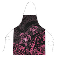 Pink Black Polynesia Floral Sea Turtle Apron - Polynesian Pride