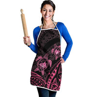 Pink Black Polynesia Floral Sea Turtle Apron - Polynesian Pride