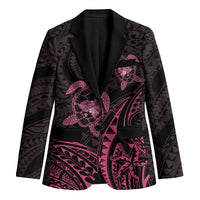 Pink Black Polynesia Floral Sea Turtle Blazer - Polynesian Pride