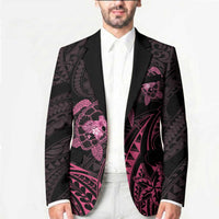 Pink Black Polynesia Floral Sea Turtle Blazer - Polynesian Pride