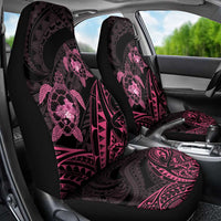 Pink Black Polynesia Floral Sea Turtle Car Seat Cover LT14 - Polynesian Pride
