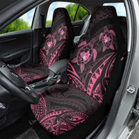 Pink Black Polynesia Floral Sea Turtle Car Seat Cover LT14 - Polynesian Pride