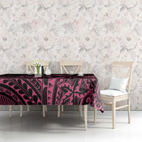 Pink Black Polynesia Floral Sea Turtle Tablecloth LT14 - Polynesian Pride