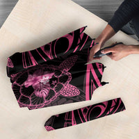 Pink Black Polynesia Floral Sea Turtle Umbrella - Polynesian Pride