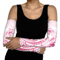 Pink White Polynesia Floral Sea Turtle Arm Sleeves LT14 - Polynesian Pride