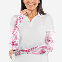 Pink White Polynesia Floral Sea Turtle Arm Sleeves LT14 - Polynesian Pride