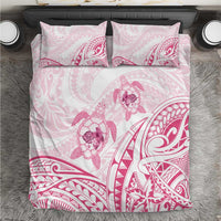 Pink White Polynesia Floral Sea Turtle Bedding Set LT14 White - Polynesian Pride