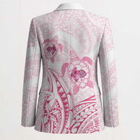 Pink White Polynesia Floral Sea Turtle Blazer - Polynesian Pride