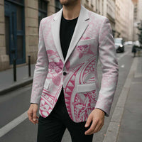 Pink White Polynesia Floral Sea Turtle Blazer - Polynesian Pride