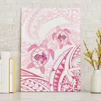 Pink White Polynesia Floral Sea Turtle Canvas Wall Art LT14 Without Frame White - Polynesian Pride