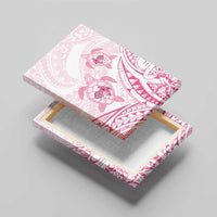 Pink White Polynesia Floral Sea Turtle Canvas Wall Art LT14 - Polynesian Pride