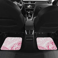 Pink White Polynesia Floral Sea Turtle Car Mats LT14 Set 2pcs - Back White - Polynesian Pride