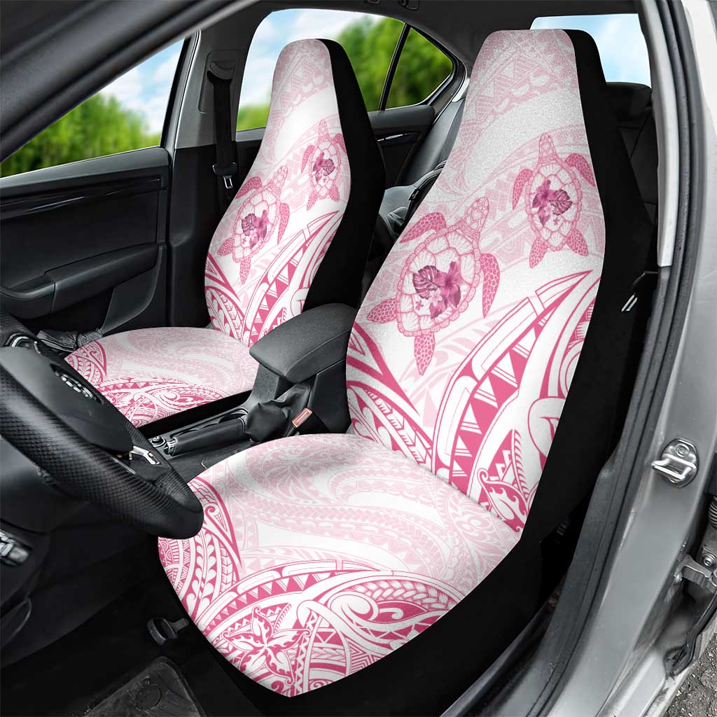 Pink White Polynesia Floral Sea Turtle Car Seat Cover LT14 - Polynesian Pride