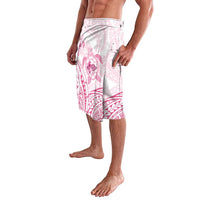 Pink White Polynesia Floral Sea Turtle Lavalava LT14 - Polynesian Pride