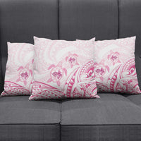 Pink White Polynesia Floral Sea Turtle Pillow Cover LT14 - Polynesian Pride