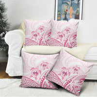 Pink White Polynesia Floral Sea Turtle Pillow Cover LT14 - Polynesian Pride